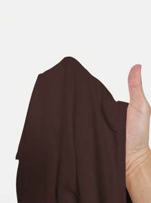 SHEIN EZwear 棕色针织夏季无袖短款抹胸上衣 - 巧克力棕 - 查看 6