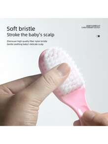 1 pieza Juego de cepillos para bebé, peine de masaje capilar recién nacido y cepillo de cerdas suaves para el baño (Tamaño del producto: 4.7in*1.6in)