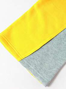 SHEIN Slayr Casual Color Block Sweatpants - Yellow - View 3