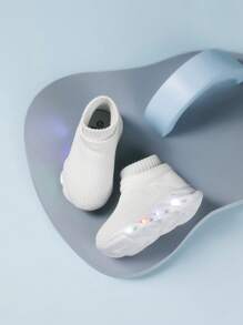 Tenis con luz LED y malla transpirable para niños - Blanco - Ver 7