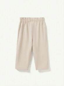 Cozy Pixies Baby Girl 2pcs Solid Button Front Pants - Pink - View 9