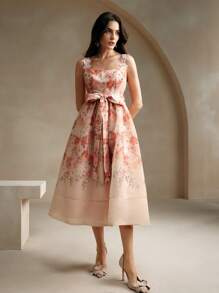 Anewsta 欧根纱碎花细肩带海滩度假连衣裙 - 彩色 - 查看 7