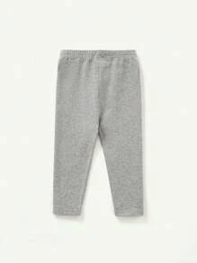 Cozy Pixies 4 件装女婴休闲波尔卡圆点印花纯色紧身裤套装 - 粉色 - 查看 2