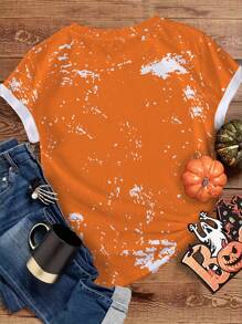 Plus Size Are You Fall-O-Ween Jesus Halloween Christian Pumpkin T-Shirt - Multicolor - View 2