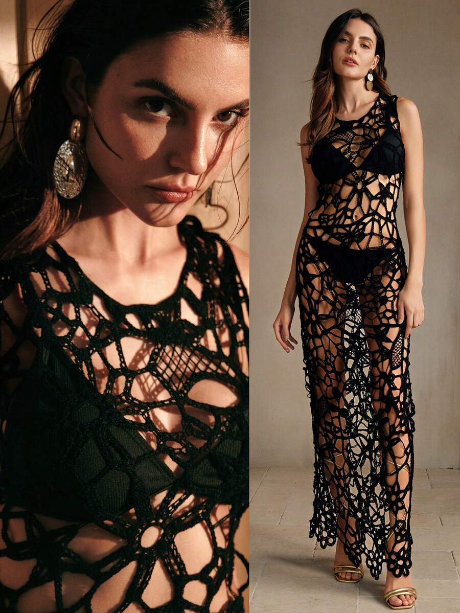 anewsta-elegant-3d-flower-pattern-round-neck-backless-dress-for-summer