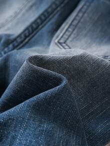 SHEIN Tween Boys' Distressed Street Wear Cool Ripped Frayed Jeans,For Back To School - Dark Grey - View 3