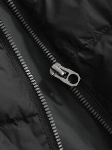 DAZY Chaqueta acolchada con capucha de unicolor casual para mujer en invierno