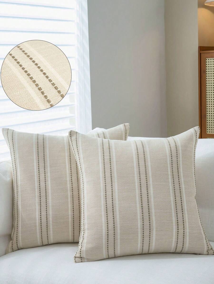 1 件简约波西米亚风格靠垫套，适合沙发和客厅 - 查看 1