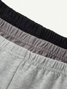 Cozy Pixies Baby Girl 3pcs Solid Elastic Waist Pants - Grey - View 7