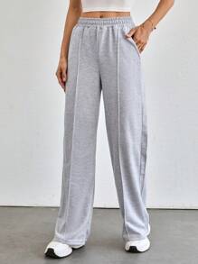 EURMUSE Women Grey And Black Color Sweatpants With Elastic Waist Multipack 530 - Multicolor - View 3