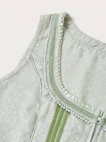 SHEIN Frenchy Plus Size Dirndl Green Embroidered Oktoberfest Dress For Women - Green - View 8