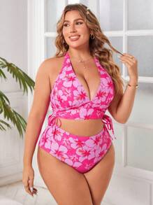 Swim Mod Bộ bikini in hoa cỡ lớn, bãi biển mùa hè - Nhiều màu - Xem 5