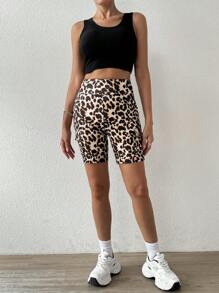 Chiquease Women Leopard Print Summer Shorts With Pockets - Multicolor - View 4