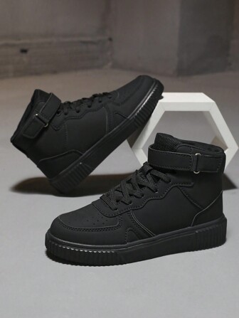 Unisex Simple Casual College Style All-Season Anti-Slip Breathable Lightweight Comfortable High-Top Student Sneakers For Teens