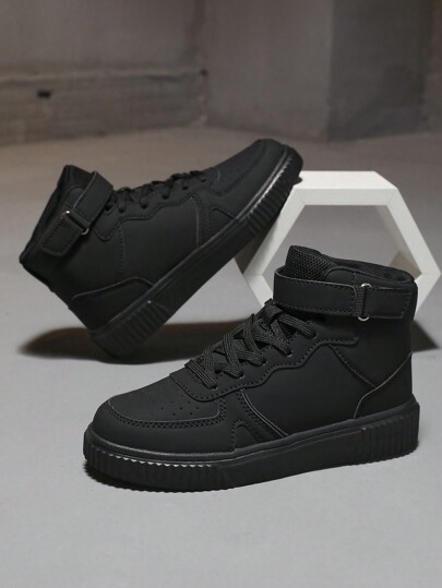 Unisex Simple Casual College Style All-Season Anti-Slip Breathable Lightweight Comfortable High-Top Student Sneakers For Teens