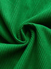 SHEIN LUNE 女士休闲长袖扣式橄榄绿色足球印花夹克 - 綠色 - 查看 7