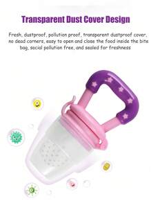 1 pezzo rosa per alimenti silicone Infante & frutta & verdura Alimentatore con mesh Borsa , dentizione Giocattolo