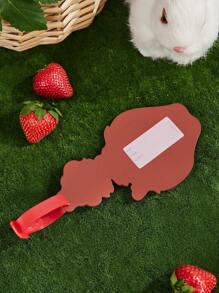 Strawberry Shortcake X SHEIN 1 Pc Cute Cartoon Character & Strawberry Pattern Luggage Tag,Gift Ideas - Red - View 6