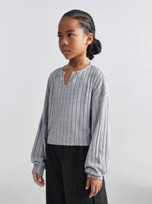 SHEIN Ubrania dla dziewcząt w wieku szkolnym Piłka nożna Siatkówka Jesień Gery Swetry Intage T Shirt Pierwszy dzień szkoły Ubrania Święto Dziękczynienia Halloween Kostiumy świąteczne Wiosna/Jesień/Zima