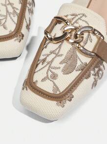 CUCCOO TILAWA Embroidered Metal Decor Fashion High Heel Pumps Spring Shoes Spring Break Easter - Apricot - View 6