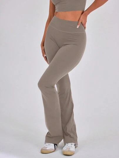 Musera Sport 高腰塑形喇叭运动紧身裤，适用于板式网球、网球、匹克球等运动，适合秋冬季健身房穿着。