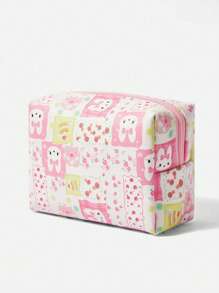 ROMWE Kawaii 时尚卡通粉兔大容量便携女士收纳包/化妆包235851 - 彩色 - 查看 3