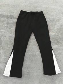 Manfinity EMRG 男士字母印花抽绳腰部宽松休闲运动裤，适合狂欢 - 彩色 - 查看 2