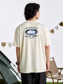 In My Nature Men's Round Neck Short Sleeve Letter Print Outdoor T-Shirt Daily Leisure School