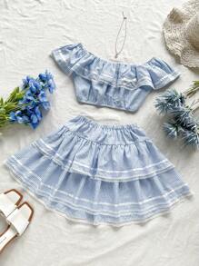 SHEIN VCAY Women Plaid Print Skirt For Vacation - Multicolor - View 1