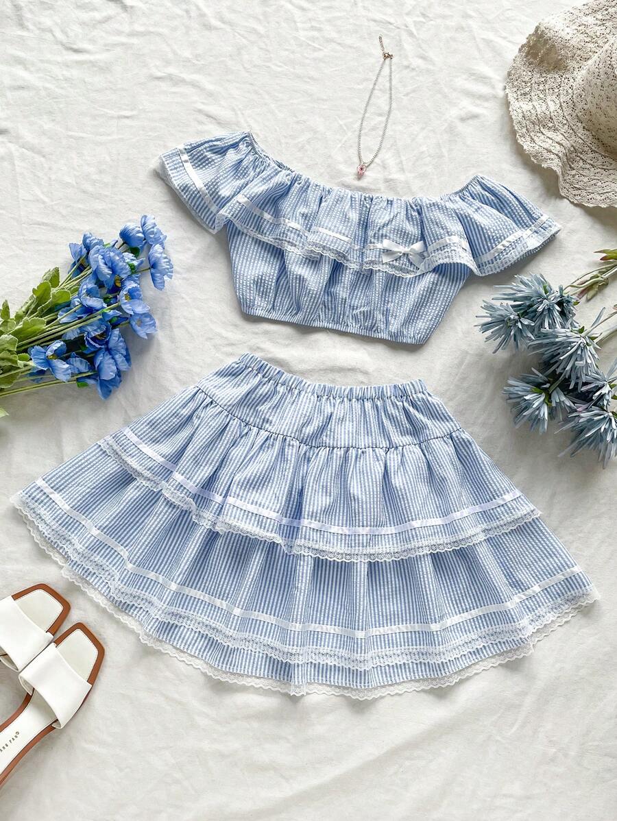 SHEIN VCAY Women Plaid Print Skirt For Vacation - Multicolor - View 1