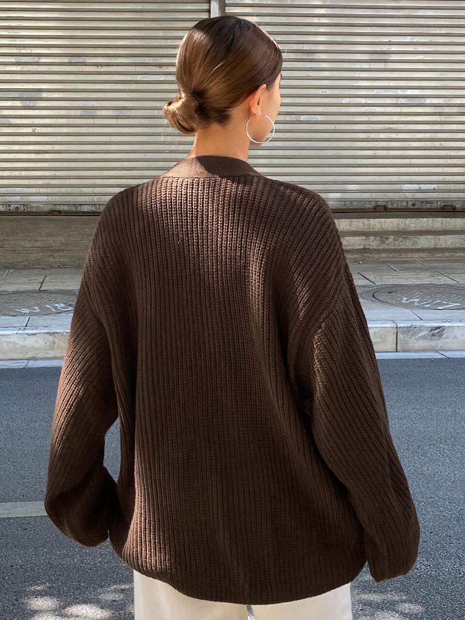 Women's Loose Fit V-Neck Long Cardigan,Long Sleeve Tops,Fall Women Clothes