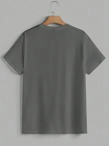 Manfinity BRENVOR 3pcs Pack Men Plain Simple Casual Knit Short Sleeve T-Shirt