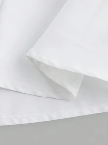 Saia Branca Mini Pregueada Versátil para Adolescentes (Meninas), Primavera/Verão/Outono - Branco - Visão 4