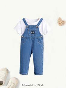 Kleinkind Jungen tägliche bequeme Denim Latzhose für den Freizeitgebrauch