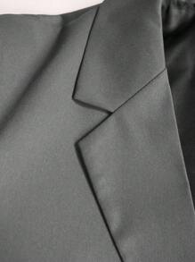 Calvornis Men's Spring And Autumn Solid Color Lapel Long-Sleeved Suit Jacket And Pants Business Travel Suit - Dark Grey - View 4