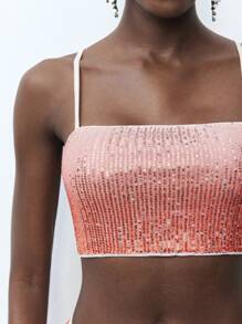 Maija Bộ 2 món áo hai dây và chân váy đính sequin dành cho nữ. - Nhiều màu - Xem 9