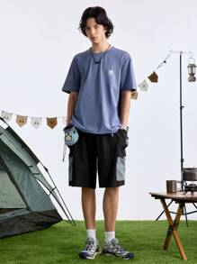 In My Nature 男士夏季休闲短袖户外T恤校园 - 霧霾藍 - 查看 5