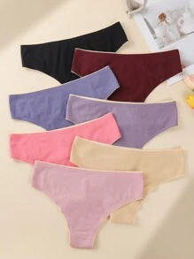7 Packs Seamless Briefs For Women - Multicolor - View 2