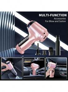 Teckwe 3-In-1 Car Vacuum Cleaner With Strong Suction Power Portable Compact Handheld Wireless Vacuum Cleaner Suitable For Dry And Wet Cleaning