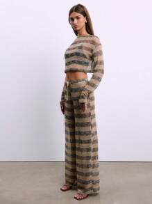 SHEIN Unity Áo crop top dài tay móc - Nhiều màu - Xem 7