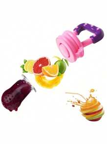 1 pezzo rosa per alimenti silicone Infante & frutta & verdura Alimentatore con mesh Borsa , dentizione Giocattolo