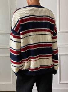 DAZY Women's Casual Colorblock Striped Sweater, Autumn And Winter,Long Sleeve Tops,Fall Women Clothes - Multicolor - View 6