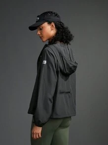 In My Nature Women's Casual Hooded Outdoor Jacket - Black - View 7