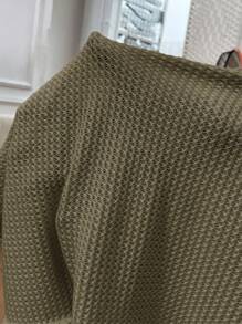 SHEIN EZwear Army Green Loose Knit T-Shirt For Women