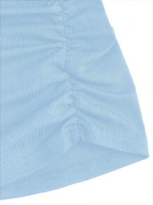 SHEIN Unity 裹身裙 夏季 Y2k 黑色连衣裙 音乐节服装 休闲连衣裙 太阳裙 夏季连衣裙 短款夏季连衣裙 正式连衣裙 可爱夏季连衣裙 太阳裙 短款巴西 - 藍色 - 查看 5