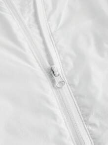 Gameset SHEIN Sport Women Graphic Print Hooded Zipper Front Long Sleeve Lightweight Jacket - White - View 6