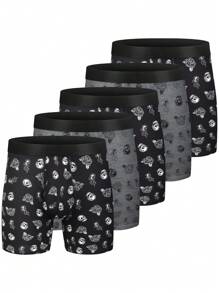 Happy Jammies 5pcs/Pack Comfortable Cool  Boxer Briefs - Multicolor - View 1