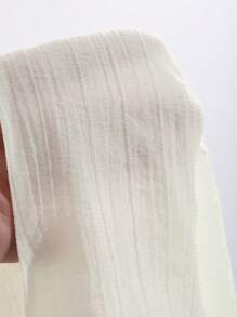 DAZY 2 件套女士夏季休闲纹理半透明衬衫和迷你裙套装