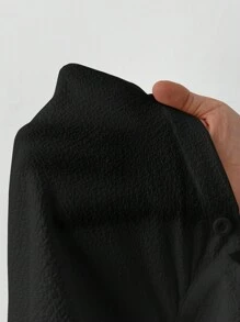 Comfortcana Áo sơ mi ngắn màu đen cỡ lớn cho nữ - màu đen - Xem 8