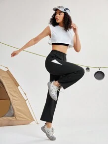 In My Nature Women's Loose Comfortable Contrast Color Casual Fashion Sports Outdoor Mountaineering Pants